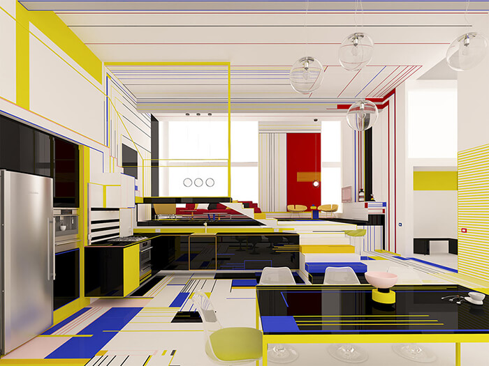 Abstract Art Inspired Room Design