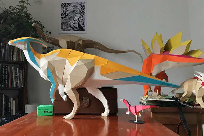 Build Your Own 3D Paper Dinosaur Models