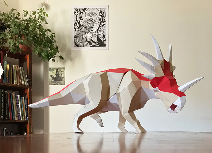 Build Your Own 3D Paper Dinosaur Models
