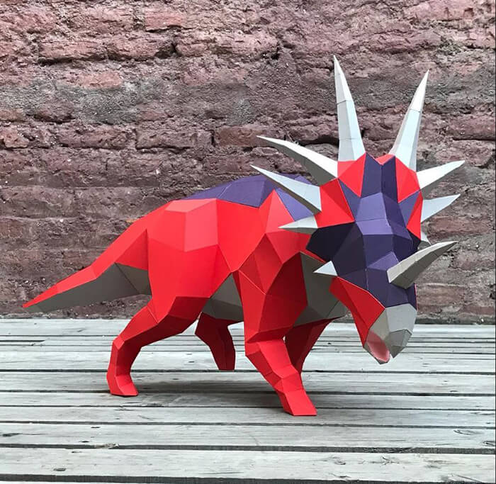 Build Your Own 3D Paper Dinosaur Models