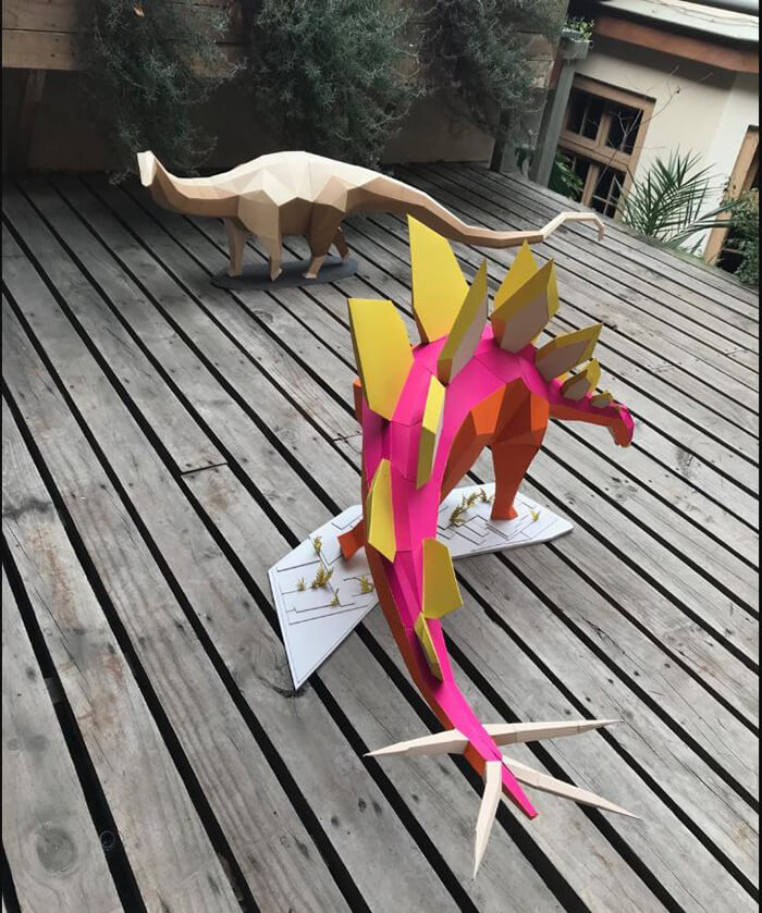 Build Your Own 3D Paper Dinosaur Models