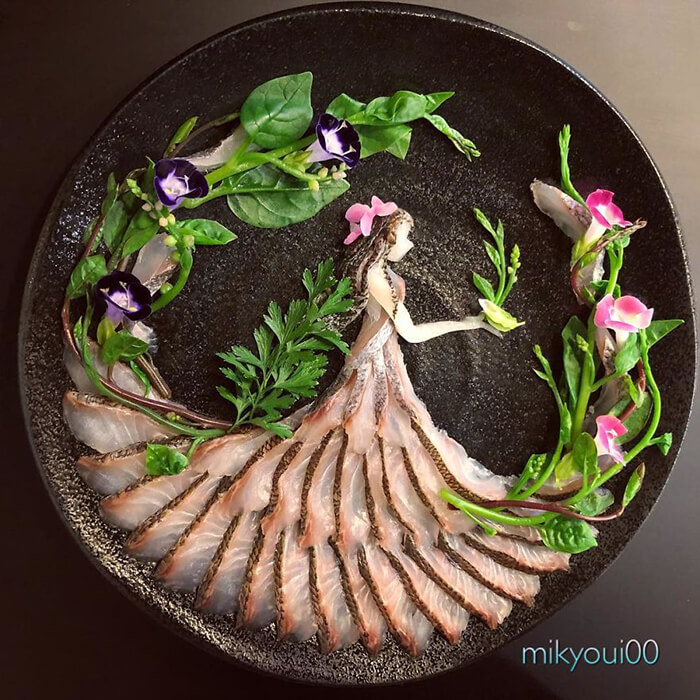 Probably The Most Beautiful Sashimi Plating You've Ever Seen