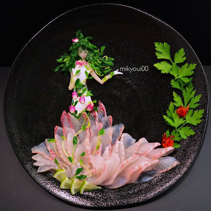 Probably The Most Beautiful Sashimi Plating You've Ever Seen