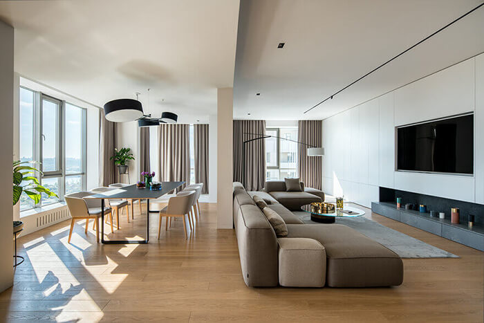 Super Spacious Apartment by Zooi Studio in Kiev, Ukraine