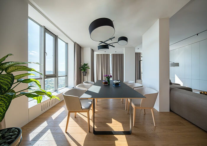 Super Spacious Apartment by Zooi Studio in Kiev, Ukraine