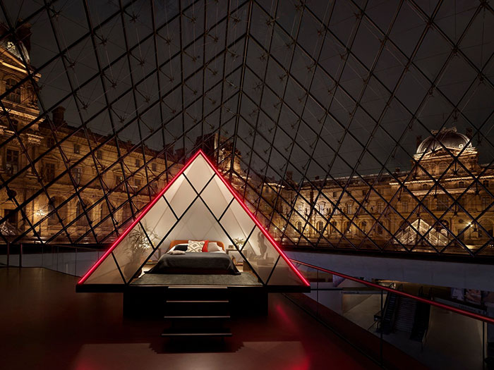 A Night In The Louvre Glass Pyramid with Airbnb For Free