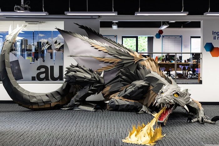 Giant Fire-Breathing Paper Dragon by Andy Singleton