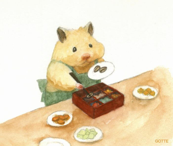 Adorable Illustration of Hamster's Life