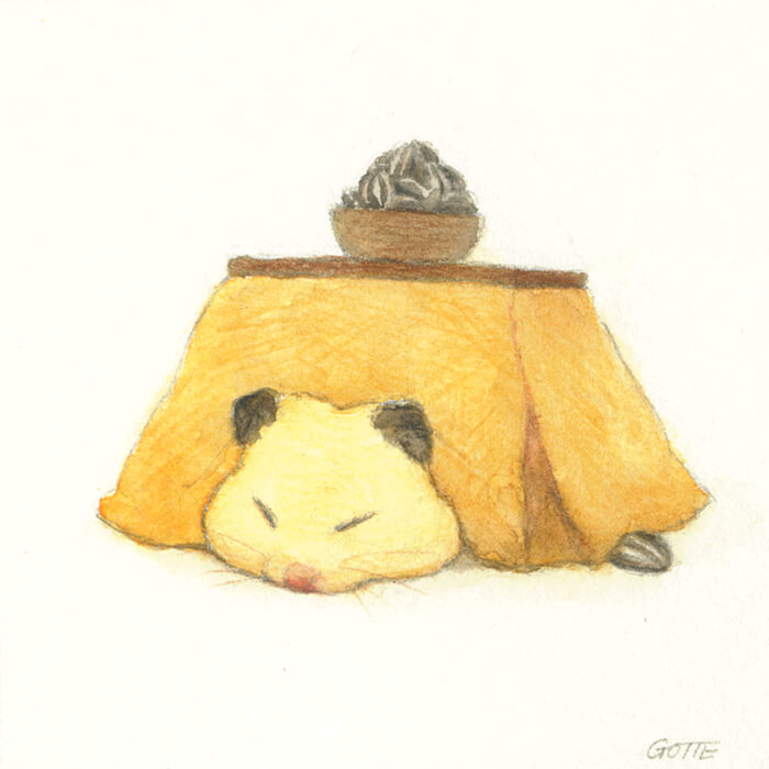 Adorable Illustration of Hamster's Life