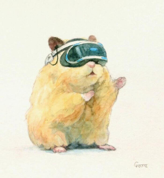 Adorable Illustration of Hamster's Life