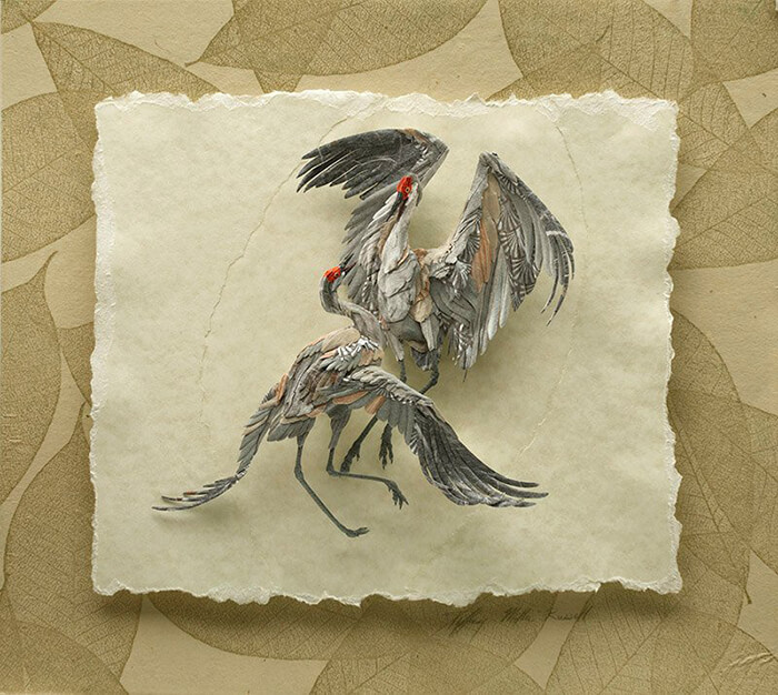 Incredible Sandhill Crane Paper Sculpture by Tiffany Miller Russell