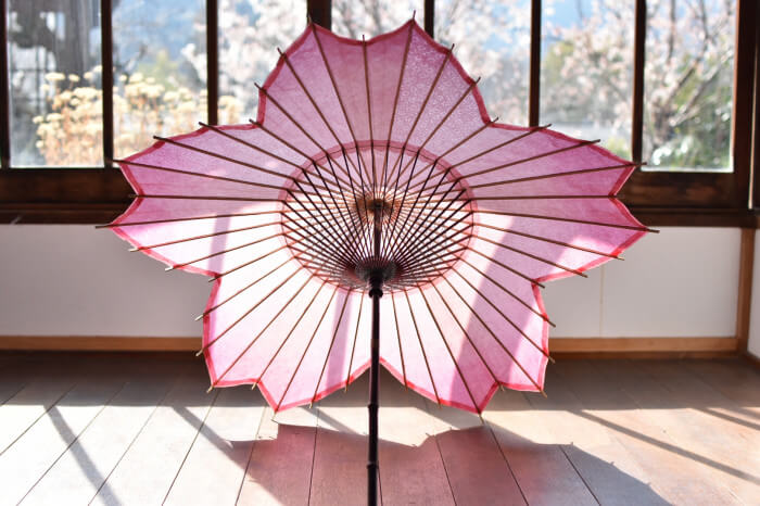 Unique Sakura-Shaped Paper Umbrella Designed for Japan’s Cherry Blossom Season