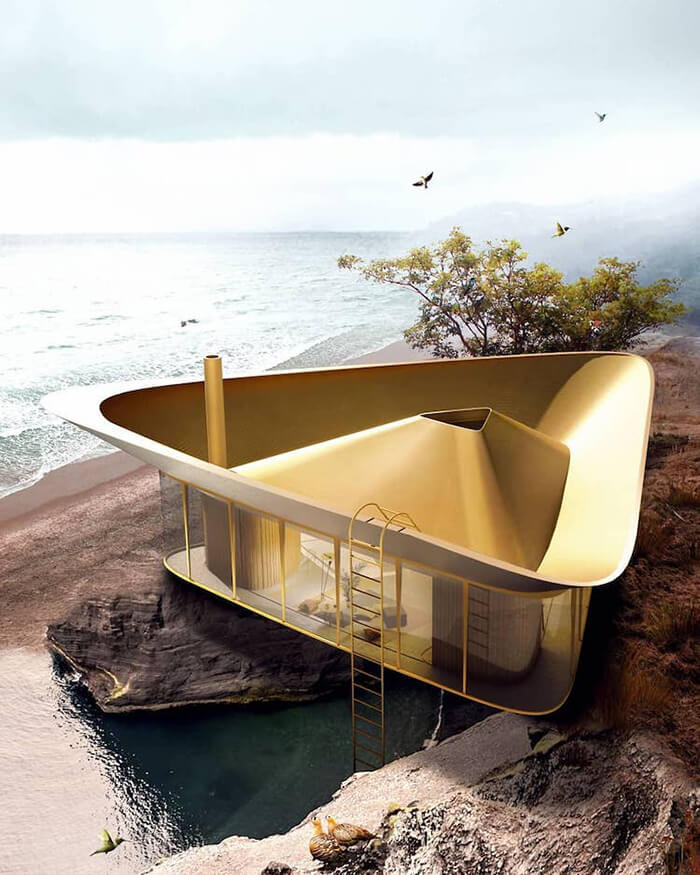 Unusual Summer House With Roof Pool and Panoramic Views