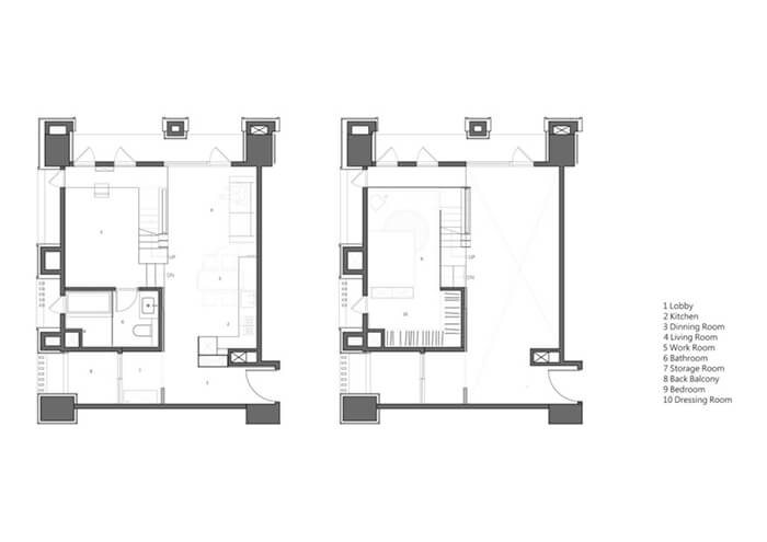 Compact BlackMetal Apartment in Taipei by KC Design Studio