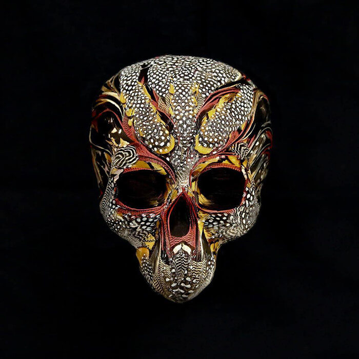 Feathered Skulls by Laurence Le Constant 
