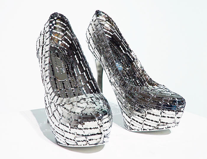 Sculptures of Garments and Household Objects Made Out of Stainless Steel Razor