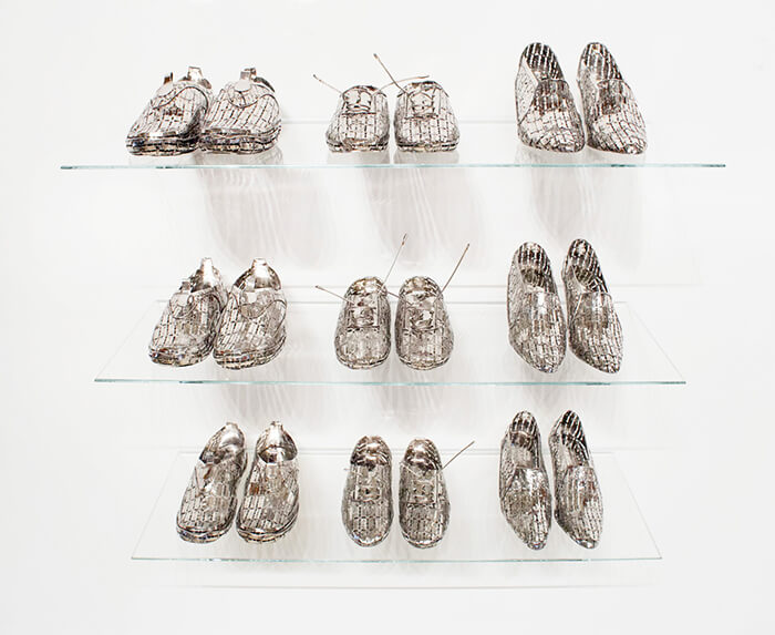 Sculptures of Garments and Household Objects Made Out of Stainless Steel Razor