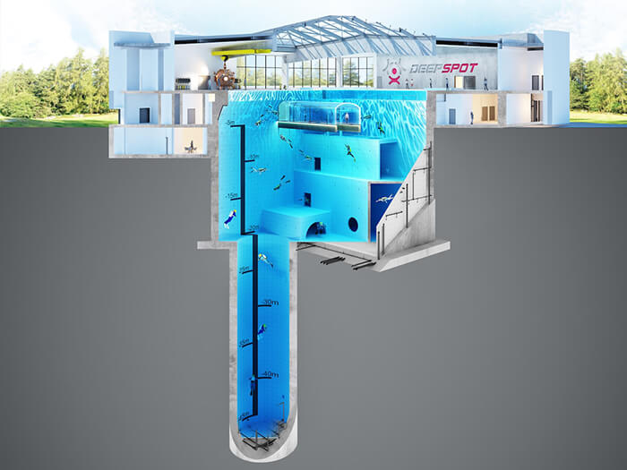 Deepspot, the World's Deepest Swimming Pool Open this Autumn