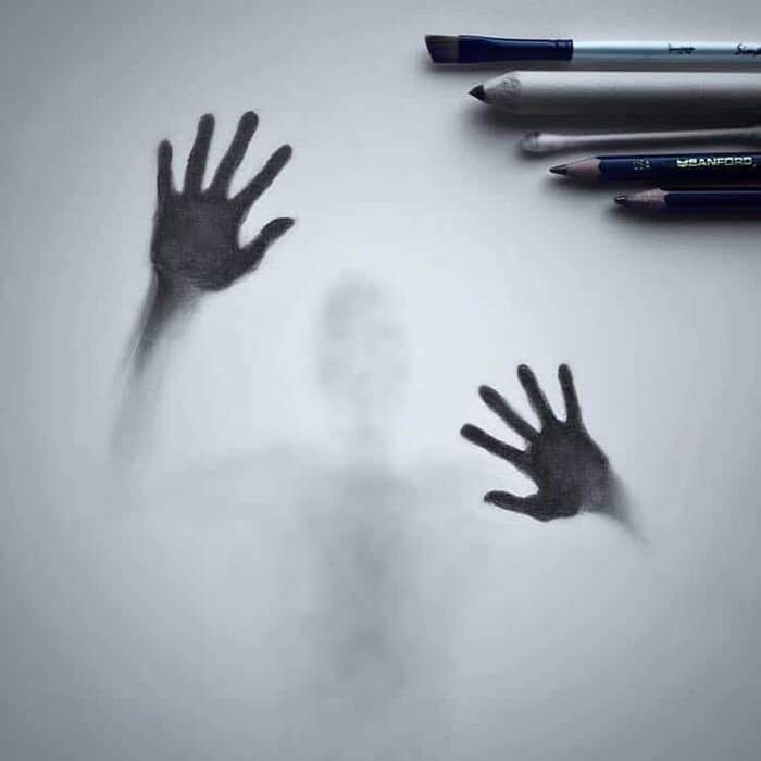 Ghostly Haunting Drawing by Willie Hsu 