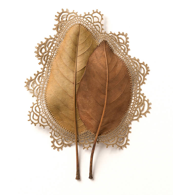 Stunning Crocheted Leaf Sculpture by Susanna Bauer