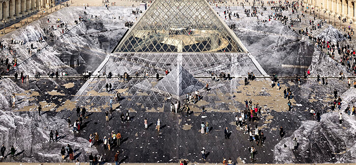 The Secret of the Great Pyramid by French artist JR