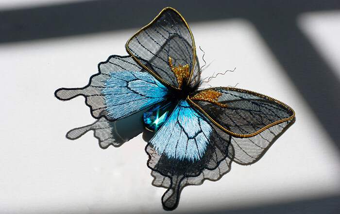 Incredible Insects and Animals Embroidery Work Made From Metals and Colorful Threads