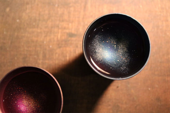 Incredible Galaxy Sake Cup by Hiromi Sato