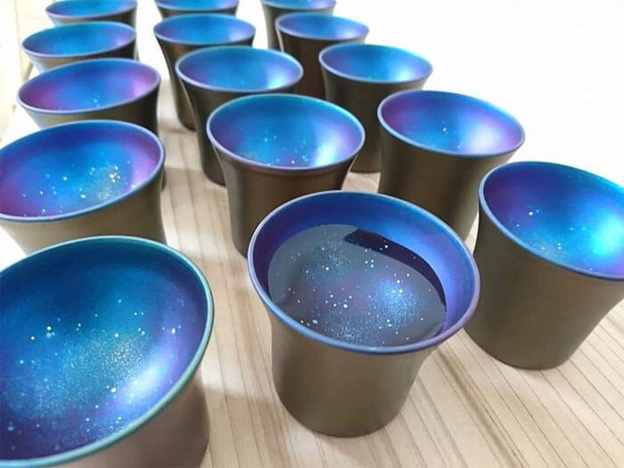 Incredible Galaxy Sake Cup by Hiromi Sato