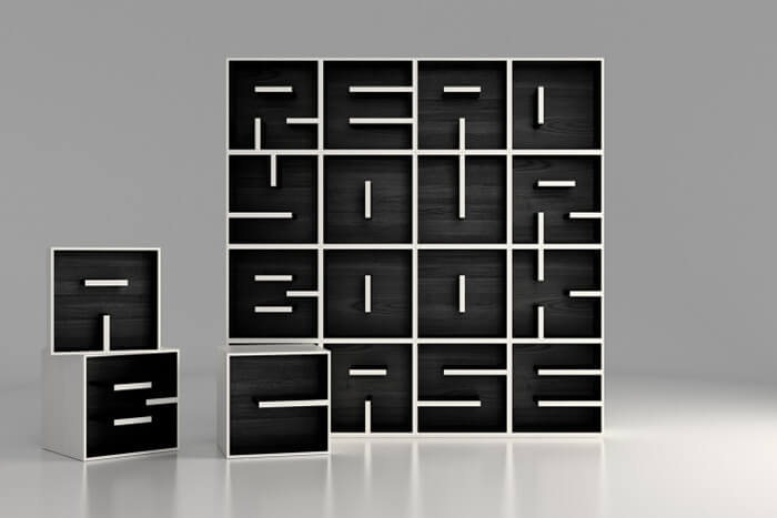 ABC Modular Bookcase Allows You Spell Whatever You Want