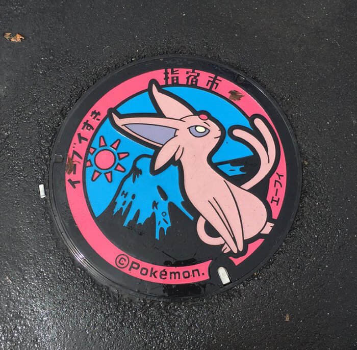 Pokémon Utility Hole Covers Installed Cross Over Japan