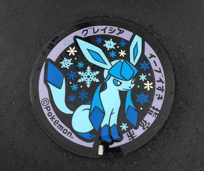 Pokémon Utility Hole Covers Installed Cross Over Japan