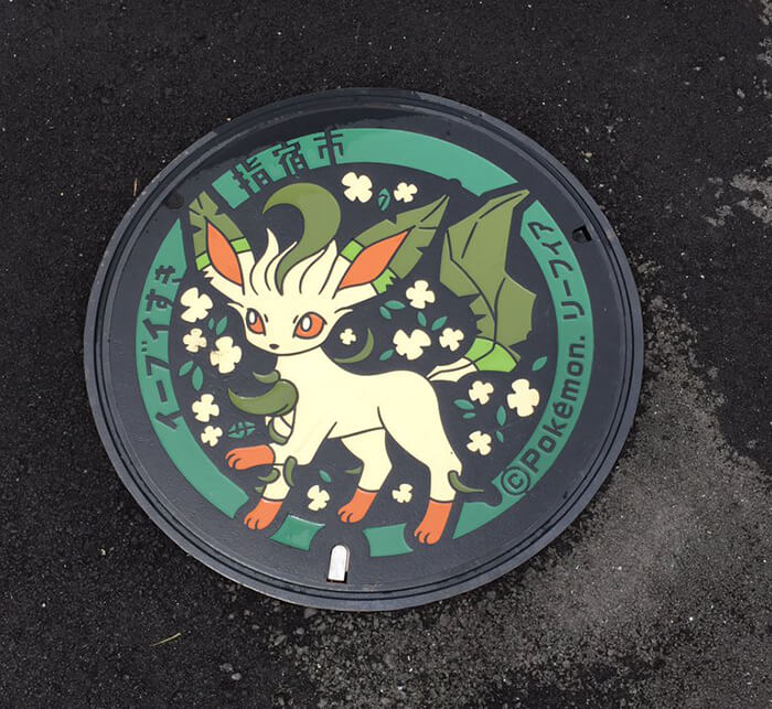 Pokémon Utility Hole Covers Installed Cross Over Japan