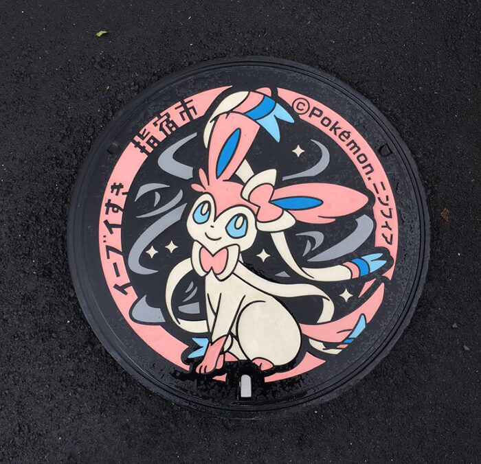 Pokémon Utility Hole Covers Installed Cross Over Japan