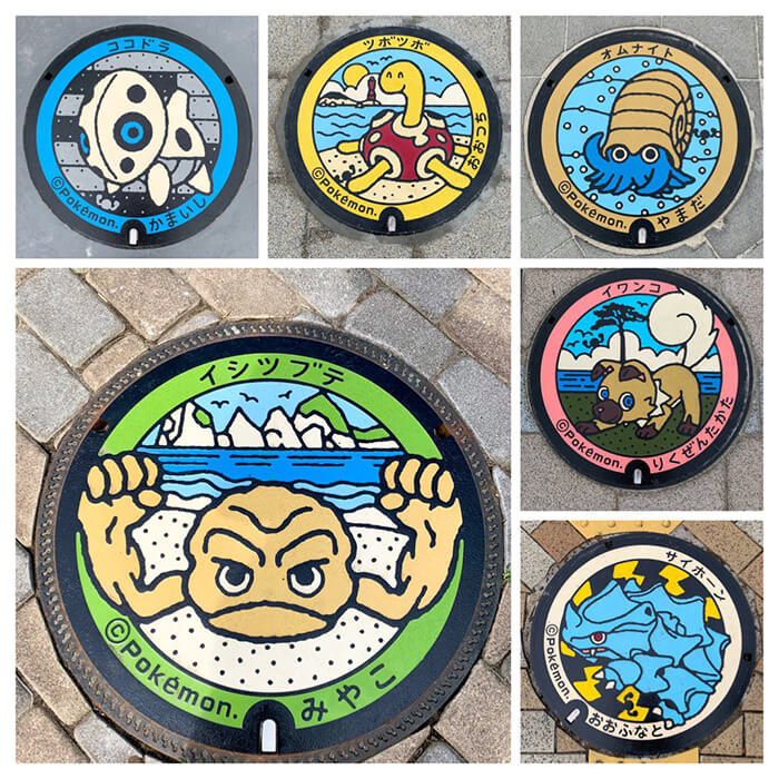 Pokémon Utility Hole Covers Installed Cross Over Japan