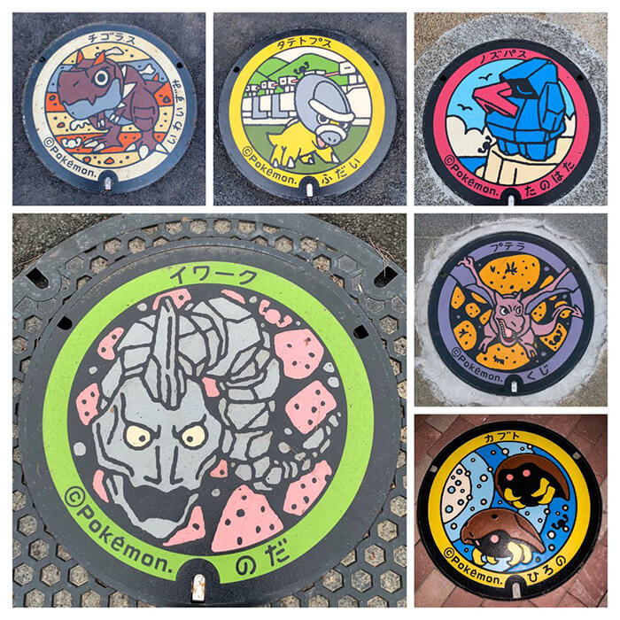 Pokémon Utility Hole Covers Installed Cross Over Japan