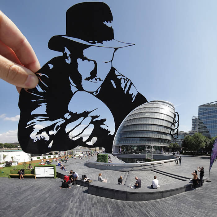 Playful Landmark Re-imagine with Paper Cut-outs
