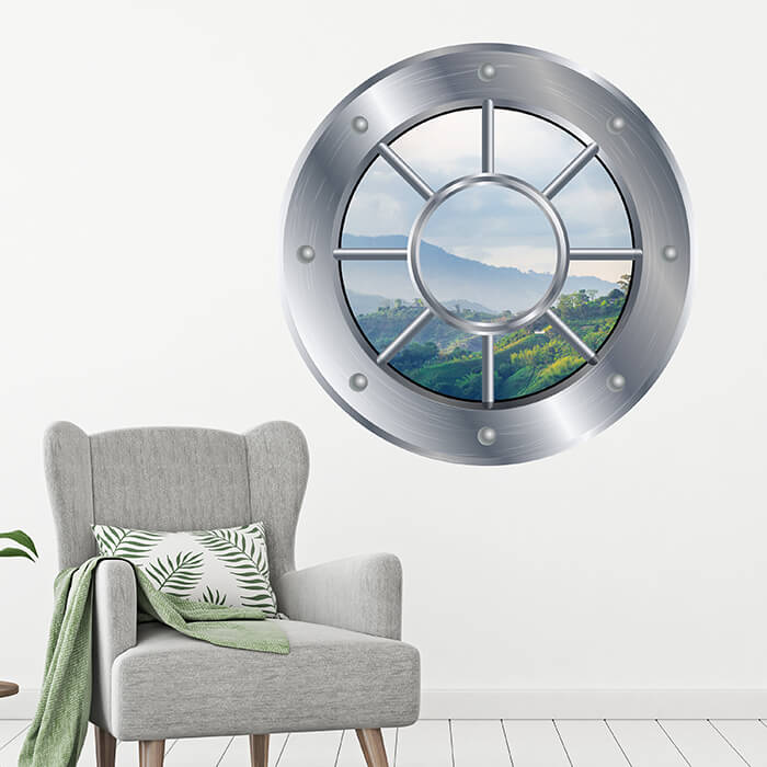 porthole window with screen