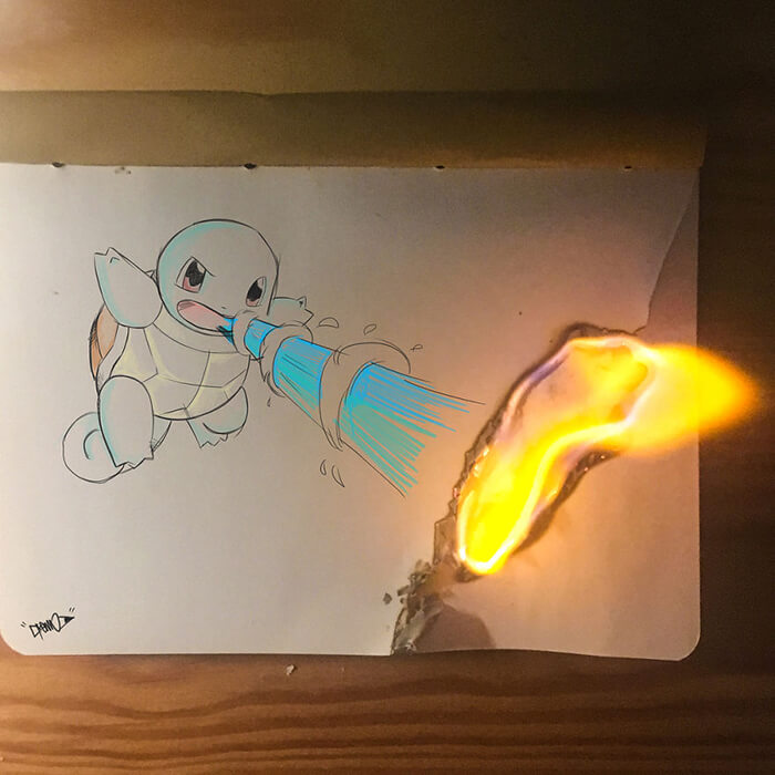 When Illustration Meets Fire