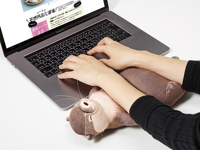 Sleeping Otter Pouch: Probably The Cutest Arm Rest You Might Have