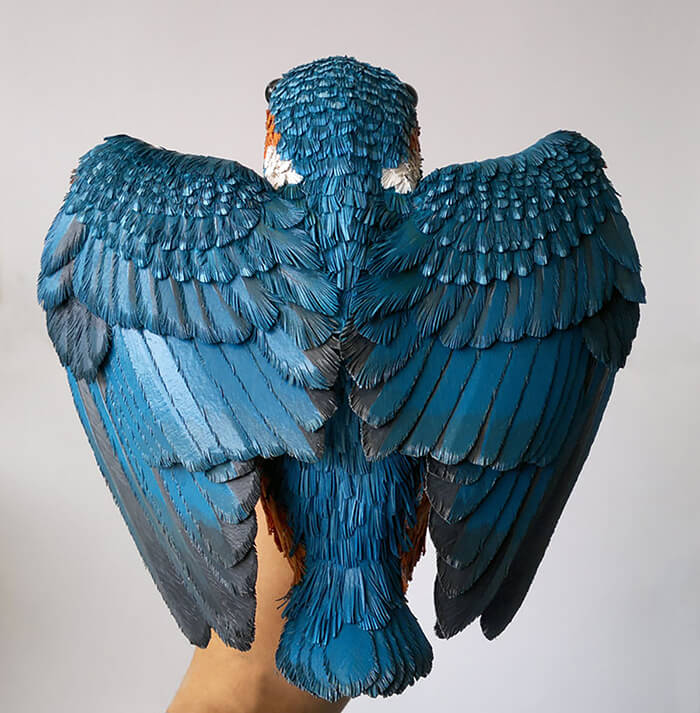 Hyper-realistic Hand-Built Paper Birds by Niharika Rajput