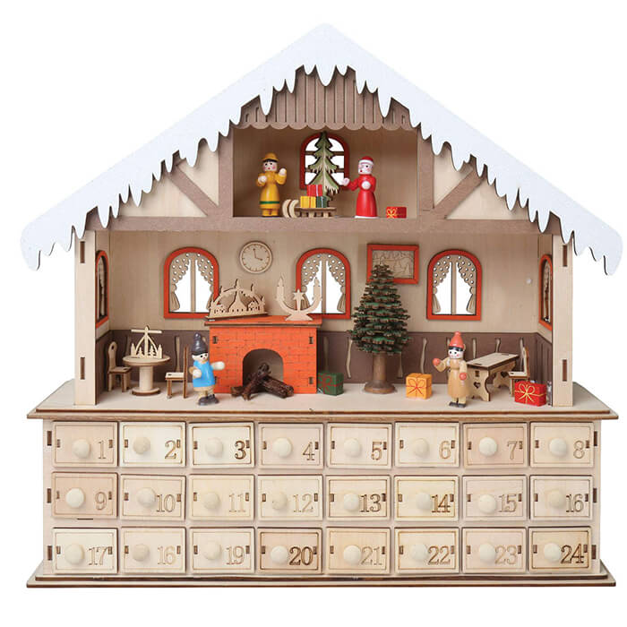 Juegoal Advent Calendar with 25 Drawers Countdown to Christmas