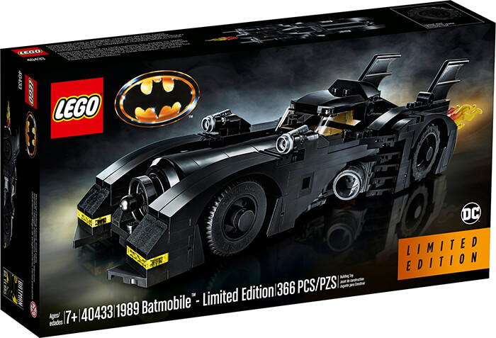 1989年Batmobile Lego Building套装可在黑色星期五提供