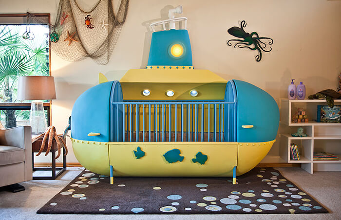Incredible Handmade Submarine Crib by Rob Adams