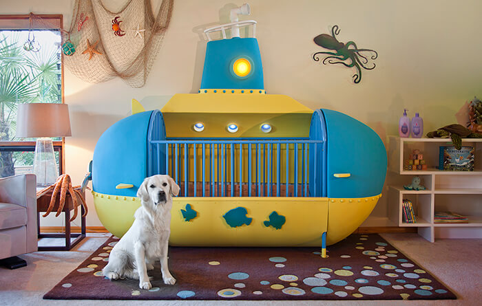 Incredible Handmade Submarine Crib by Rob Adams