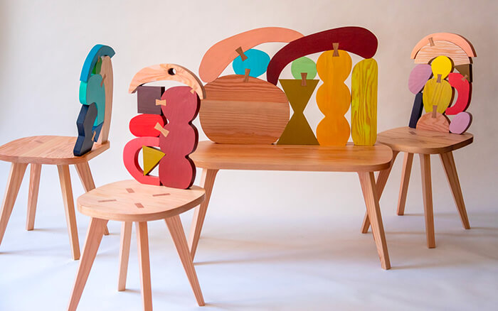 Colorful and Playful Chairs and Benches by Donna Wilson