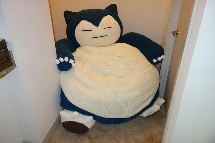 snorlax plush bean bag