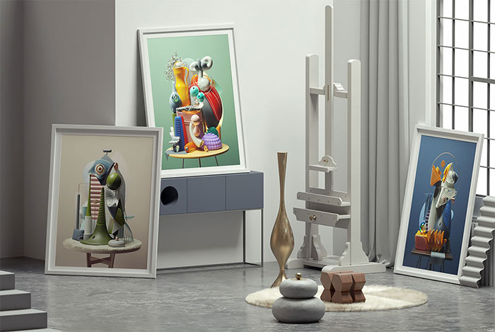 3D Version of Picasso’s Portraits by CR Studio