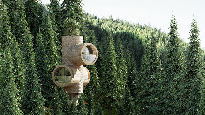 Bert: a Conceptual Modular Treehouse Looks Like Cartoon Characters