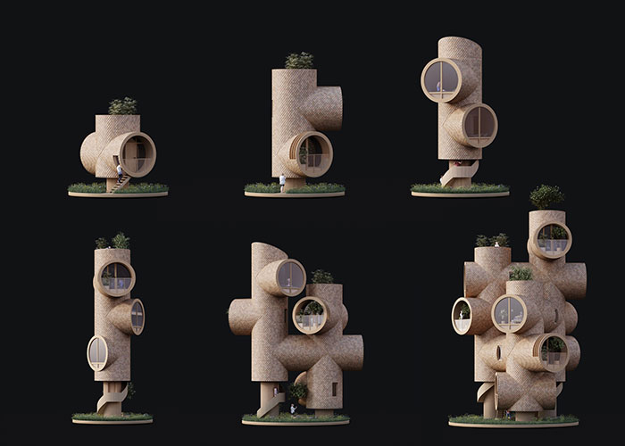 Bert: a Conceptual Modular Treehouse Looks Like Cartoon Characters