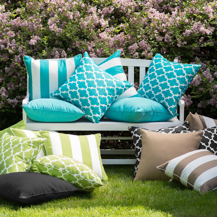 cushions teal colour